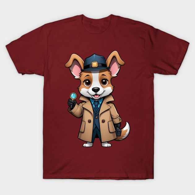 Detective Corgi T-Shirt by Leon Star Shop